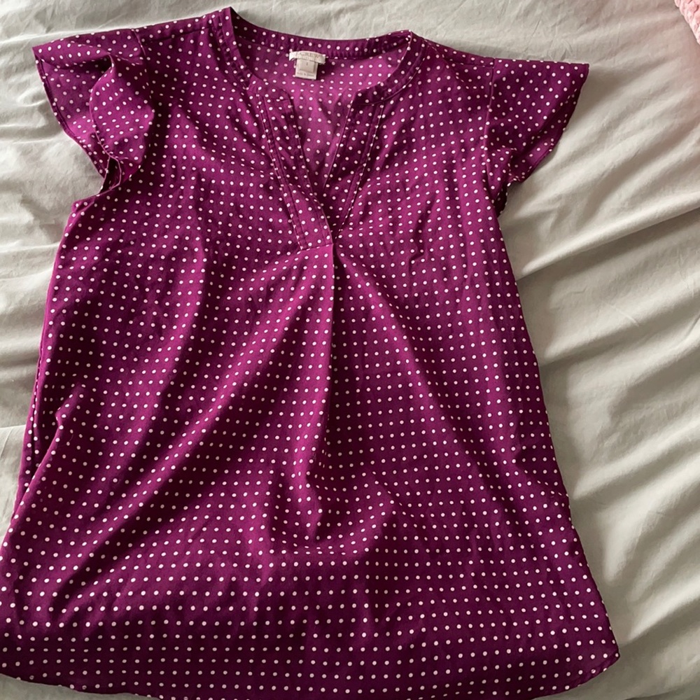 Size 2 Purple Jcrew Blouse